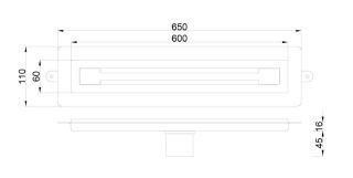 Душевой лоток Boheme Premium Trendy 983-60-CR 60см хром